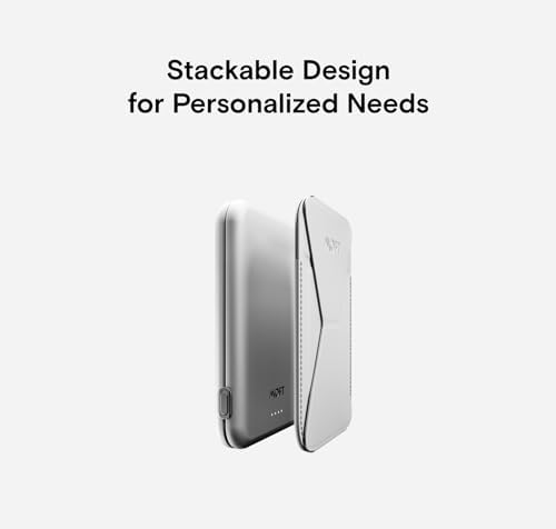 MOFT Magnetic Power Bank – Ultra-Lightweight Wireless Charger with Magnetic USB-C Cable for i Phone 14/13/12 Series, Deep Blue – Effortless Charging, Stackable Design for On-the-Go Power Solutions