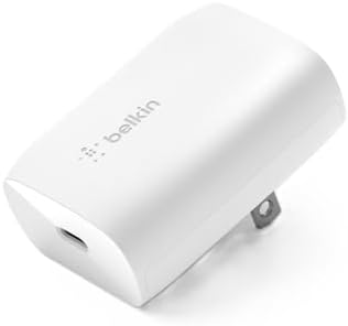 Belkin 30 W USB-C Fast Charger Block with USB-C to C Cable – Ultra-Fast Power Delivery 3.0 for i Phone 16, Samsung Galaxy S25, Google Pixel, Nintendo Switch 2 & More – Sleek White Design for Optimal Travel Convenience – PPS & USB-IF Certified for Reliable Charging Performance – Enhance Your Device’s Lifespan with Smart Power Regulation