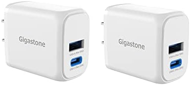 Gigastone 20 W USB C Dual Port Wall Charger Pack of 4 – Fast Charging Power Blocks for i Phone 16/15/14/13/12/11/SE/X/8, Samsung Galaxy Note, and Google Pixel – Compact Travel-Friendly Design for Enhanced Compatibility and Efficiency