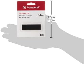 Transcend 16 GB Jet Flash 780 USB 3.0 Flash Drive – Sleek Black High-Speed Portable Storage for Effortless Data Transfer and Ultimate Compatibility