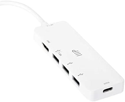 Maximize Your Connectivity with Monoprice 5-in-1 USB-C to 4 K HDMI Display Adapter & Fast Charging Hub – 100 W PD 3.0, 5 Gbps Data Transfer, Portable Design for Windows & Mac, Effortless Plug-n-Play Experience in Sleek White Finish