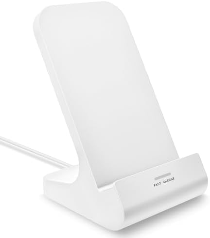 Ultra-Sleek Z1 Wireless Charging Stand – 10 W Fast Charger Compatible with i Phone 14/13/12 & Samsung Galaxy – Adjustable Viewing Angles, Overcharge Protection, and Modern Aesthetic for Effortless Charging Convenience