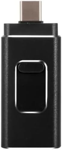 64 GB 4-in-1 USB Flash Drive with Type C Adapter – High-Speed Photo Storage for Smartphones, Tablets, and More – Versatile Memory Stick for Effortless Data Transfer and Enhanced Compatibility (Sleek Black Design)