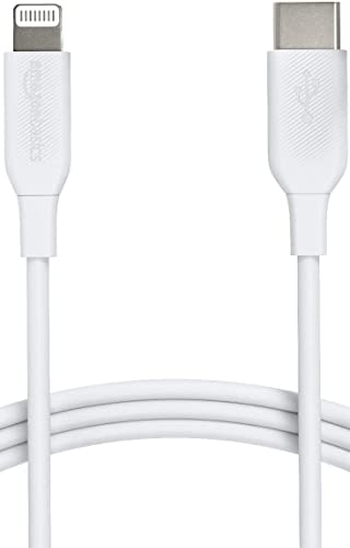 Premium 10 ft MFi Certified USB-C to Lightning Charging Cable for Apple i Phone – High-Speed Nylon Braided Design for Ultimate Durability and Flexibility – Fast Charge & Data Sync Capability in Sleek White Finish