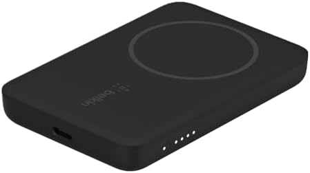 Belkin Mag Safe Wireless Power Bank – 7.5 W Portable Charger for i Phone 16, 15, 14, 13, Plus, Pro, Pro Max, Mini & Air Pods – Sleek Magnetic Battery Pack for Fast, Reliable Charging on the Go – Ideal Travel Companion in Black