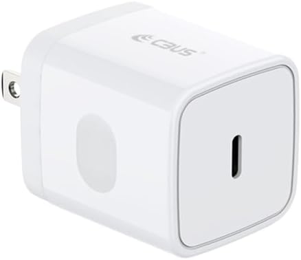 CBUS 20 W Fast Charging Cube AC Adapter – High-Efficiency USB-C Power Block for Apple Devices Including i Phone 16/15/14/13/12/11/Pro/Max and i Pad Models – Compact and Safe Wall Charger for Rapid Power Delivery and Enhanced Device Compatibility (White)