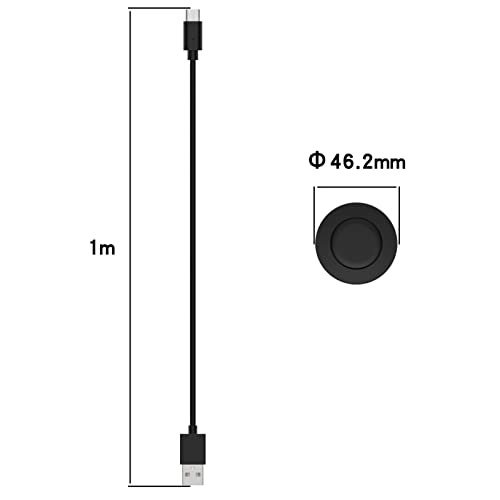 Xiaomi Watch S1 (M2108 W1) Magnetic USB Charging Dock Cable – 1 m (3.3 ft) Replacement Charger for Enhanced Compatibility and Quick Charging | Smartwatch Accessory for Men and Women | Lightweight, Portable Design for Travel and Daily Use