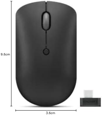 Lenovo 540 Storm Grey Wireless Mouse – Compact & Ergonomic USB-C Design for PC and Laptop – Ambidextrous Comfort with 18-Month Battery Life – Reliable 2.4 GHz Connection for Windows & Chrome OS Devices – Ultimate Productivity Companion