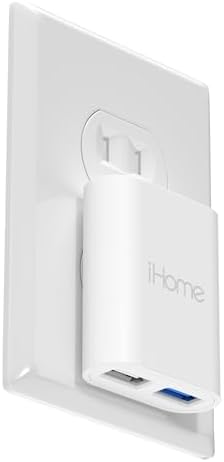 i Home 2-Port USB Wall Charger – Compact Dual Port AC Adapter for Rapid Device Charging – Flat Design for Travel & Home Use – Enhanced Compatibility with Smartphones & Tablets – Safe, High-Speed Charging Solution
