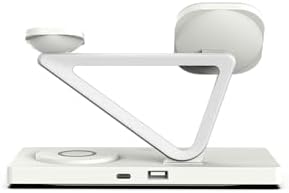 Revolutionize Your Charging Routine with the All-in-One Magnetic Wireless Charger: 3-in-1 Travel Station for i Phone 15, 14, 13, 12 Pro – Effortless Power for Apple Watch Series & Air Pods 3, 2, Pro (T216 White) – Ultimate Fast Charging Solution for On-the-Go Apple Users