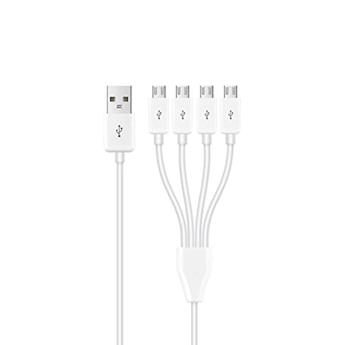 Herfair 6-Way Micro USB Splitter Cable – 4.92 FT Multi Charging Cord for Enhanced Device Connectivity and Fast Data Transfer – USB 2.0 Type A Male to 6 Micro USB Male Adapters – Universal Compatibility for Smartphones, Tablets, and More