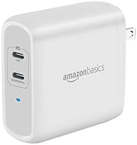 Amazon Basics 65 W Ga N USB-C Wall Charger – High-Speed Power Delivery Adapter for Laptops, Tablets & Smartphones, Compact & Foldable Design for Ultimate Portability, Efficient Charging Solution in Sleek Black Finish