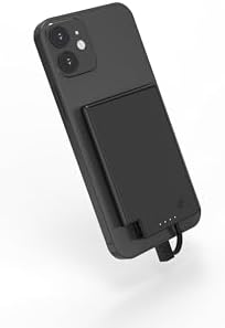 Magnetic Ultra-Slim 5000 m Ah Power Bank with Integrated USB-C Cable – Lightweight Travel Charger for i Phone 15 & Android Devices, TSA Compliant, Effortless Charging with Adhesive Magnet for Ultimate Convenience