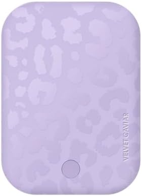 Stylish Hot Pink Leopard VELVET CAVIAR Magnetic Power Bank – Mag Safe Compatible Slim Charger for i Phone 12, 13, 14, 15 – Fast 5000 m Ah Portable Battery Pack with USB-C for Effortless Charging on the Go