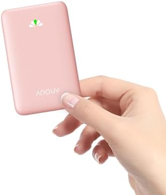 Ultra Slim ANOUV 10,000 m Ah Portable Charger – Fast Charging Power Bank with PD 22.5 W & QC 3.0 for i Phone and Android Devices – Lightweight External Battery for On-the-Go Charging Needs