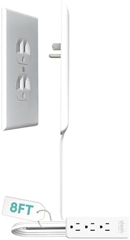 Revolutionize Your Space with the Sleek Socket Ultra-Thin Outlet Concealer & Cord Management Kit – Stylish Flat Extension Cord Power Strip for Clutter-Free Homes, Perfect for Enhancing Aesthetics and Functionality in Any Room