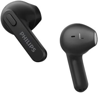 Philips T2206 True Wireless Earbuds – Compact Charging Case, IPX4 Water-Resistant Design, Enhanced Audio Mobility for Active Lifestyles, Rapid Pairing Technology, Secure Fit for Music Lovers and Fitness Enthusiasts