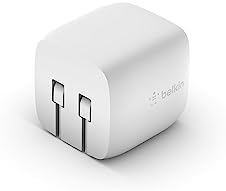 Belkin 30 W USB-C Fast Charger Block with USB-C to C Cable – Ultra-Fast Power Delivery 3.0 for i Phone 16, Samsung Galaxy S25, Google Pixel, Nintendo Switch 2 & More – Sleek White Design for Optimal Travel Convenience – PPS & USB-IF Certified for Reliable Charging Performance – Enhance Your Device’s Lifespan with Smart Power Regulation