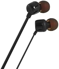 Experience the Ultimate Sound with JBL Tune 110 In-Ear Headphones – Lightweight, Pure Bass Earbuds Featuring Tangle-Free Cable and One-Button Control in Elegant White Finish for Comfort and Versatile Device Compatibility
