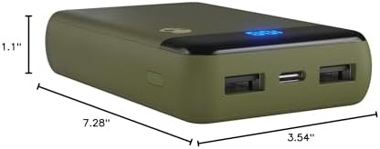 Skullcandy Stash Fuel 10,000 m Ah Ultra-Compact Fast Charging Power Bank – Lightweight Portable Charger for i Phone, Android & USB Devices in Stylish Olive – Reliable Travel Essential for Maximum Device Compatibility and Rapid Recharge