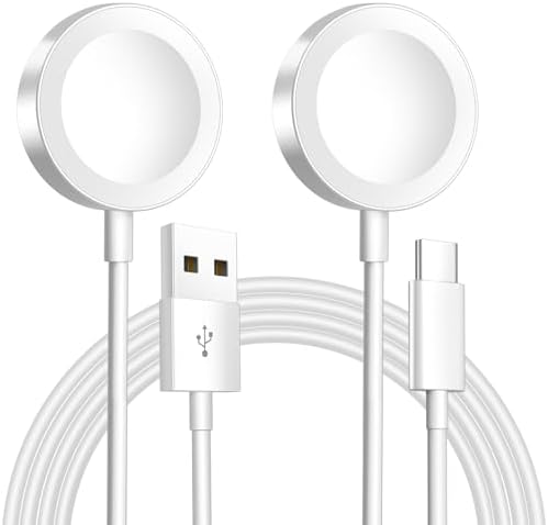 Magnetic Fast Charging Cable for Apple Watch – Portable 1.6 FT Wireless Charger Compatible with All i Watch Series Ultra/10/9/8/7/6/SE/SE2/5/4/3 – Quick Connection & Enhanced Durability for Effortless Charging