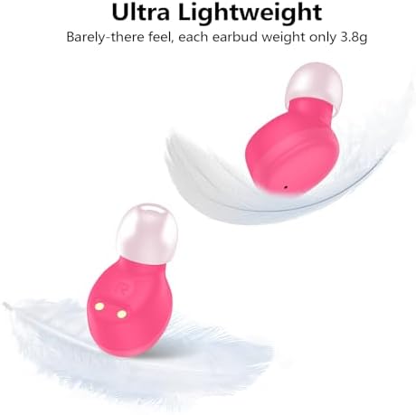 Kurdene Bluetooth 5.3 Wireless Earbuds – Featherweight Sports Earphones Delivering Rich Deep Bass and Crystal-Clear Call Clarity – Chic Light Blue In-Ear Headphones for Ultimate Comfort During Workouts and Daily Activities