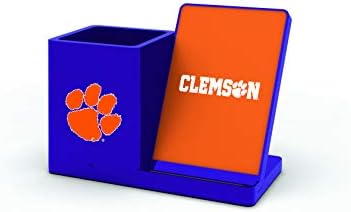 NCAA Unisex Fast Wireless Charging Stand & Desk Organizer – Stylish Multi-Device Charger for Sports Enthusiasts, Efficient Workspace Solution with Built-in Accessory Compartments