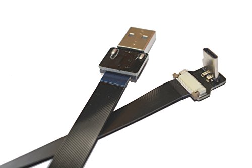 Compact 90-Degree USB Type-C to USB A FPC Cable – Slim Flat Design for Efficient Charging & Syncing (20 CM) – Perfect for Tight Spaces & Enhanced Durability