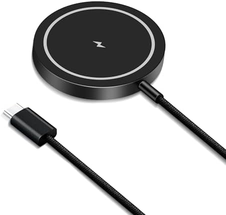Powerful Magnetic Wireless Charger for i Phone 12-16 Series & Air Pods – 15 W Fast Charging Pad with USB-C Port – Ultimate Compatibility & Stability for Efficient Charging – Compact Design for Travel & Office Use – Qi2 Protocol Enabled for Rapid Performance & Durability