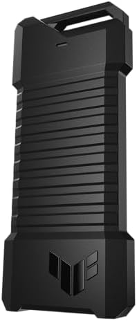 ASUS TUF Gaming A1 External M.2 NVMe SATA PCIe SSD Enclosure – Ultra-Fast USB-C Storage Solution with M.2 Q-Latch, IP68 Waterproof & Dustproof Design, Perfect for PS5 and Xbox Gamers, Enhanced Drop Resistance, Sleek Black Finish for Optimal Performance and Reliability