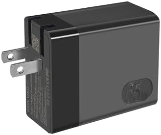 Ga N 65 W Super Fast USB-C Wall Charger – Versatile Trio Adapter for Mac Book Pro, i Phone 13, Samsung Galaxy S22 Ultra, and More – Rapid Charging Solution for HP, Lenovo, and Dell Laptops – Compact Design with Advanced Safety Features for Optimal Performance