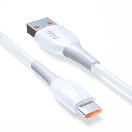 Versatile 4 in 1 Spring Charging Cable – 65 W Fast USB to USB-C Solution for Smartphones and Laptops, Tangle-Free Liquid Silicone Coiled Design in Bright Yellow, Ideal for Home and Travel Charging Needs