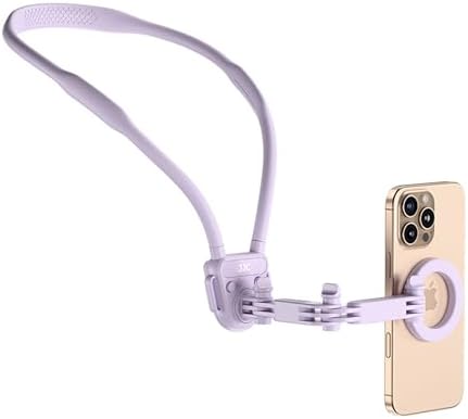 Versatile Magnetic Neck Mount for i Phone & Action Cameras – Hands-Free POV/Vlog Selfie Holder with Adjustable Arms for Ultimate Stability and Comfort – Ideal for Creators on the Go – Perfect for i Phone 16, 15, 14 Series & Android Devices – Capture Stunning Shots Effortlessly