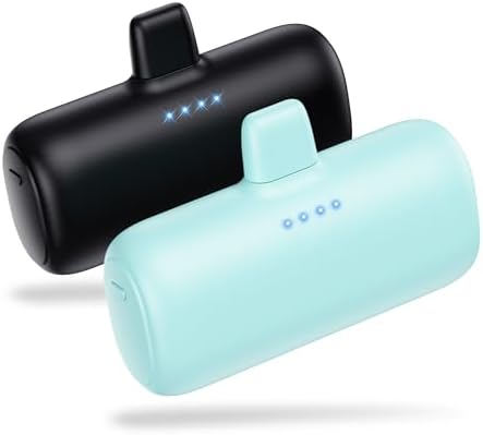 Ultra-Compact 2-Pack i Phone Power Bank – 5200 m Ah PD Fast Charging Mini Portable Charger for Travel – Cordless, Lightweight Battery Pack Compatible with i Phone 14/14 Pro/13/12/11/X/8/7/6 Plus – Essential Charging Solution for On-the-Go Lifestyles