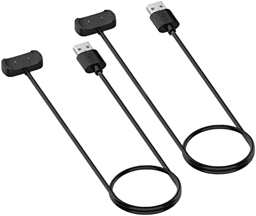Dual Pack Amazfit Charger Cable – 3.3 ft Replacement Charging Solution for Bip 3, Bip 3 Pro, GTS 2, GTR 2, GTS 2 Mini & U Pro – Fast & Reliable Power Accessory for Smartwatch Users – Ideal for Home & Travel