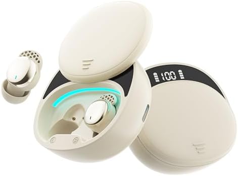 Premium Wireless Sleep Earbuds for Side Sleepers – Advanced Noise-Cancellation Headphones with Dual-Functionality for Music and Relaxation, LED Battery Indicator, Perfect for Work, Outdoor Activities, and Uninterrupted Rest (Sky Blue) – Superior Sound Quality with Ultimate Comfort and Long-Lasting Durability