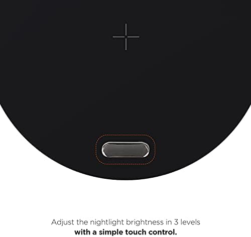 Transform Your Space with the mooas Premium Wireless Charging Nightlight – 15 W Fast Charger for i Phone 15/14 Pro & Galaxy S24/S23/S22 – Touch Control with Adjustable Brightness Levels for Ambiance & Functionality – Elegant Wood Design for Modern Decor