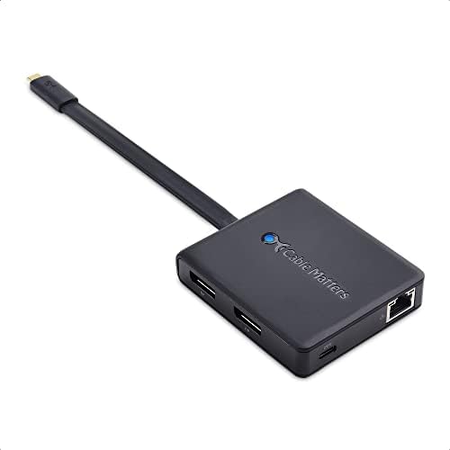Revolutionize Your Workspace with Cable Matters Dual Monitor USB C Hub – Seamless 4 K Dual Display, High-Speed Ethernet, 60 W Charging & Universal Compatibility for Windows/Linux – The Ultimate Thunderbolt 3 & USB4 Docking Solution
