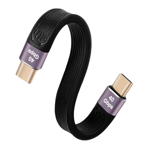 Ultra-Fast 8.5-Inch USB C Cable – Thunderbolt 4 Type-C C to C with 40 Gbps Data Transfer & 240 W PD Fast Charging – 8 K@60 Hz Video Output Compatible with i Phone 16 Pro Max, Mac Books & External SSDs – Perfect for Travel & Efficient Workspaces