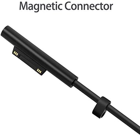 High-Performance 44 W Surface Charger for Microsoft Devices – Fast Charging Power Supply Adapter with 6.2 Ft Cord, Compatible with Surface Pro 3/4/5/6/7, Surface Laptop & Go, USB Port for Simultaneous Device Charging, Enhanced Safety Features