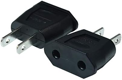 Premium Dual Pack EU to US Travel Adapter – High-Speed Power Plug Converter for Effortless European to American Device Compatibility, Lightweight and Portable Design Perfect for Travelers and Everyday Use