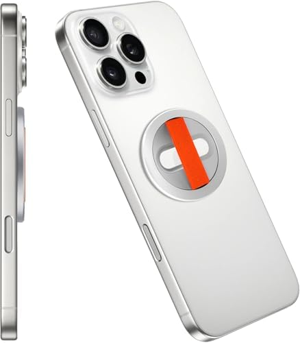 Revolutionary Grat 2 Magnetic Phone Grip Kickstand with Elastic Finger Strap – Ultimate Dual-Sided Magnet Ring for i Phone 16, 15, 14, 13, 12 Pro Max – Secure, Stylish, and Versatile Phone Accessory in Sleek Silver for Enhanced Usability and Hands-Free Experience