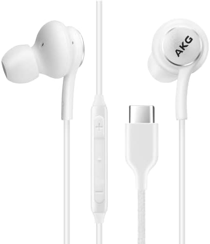 Urban X 2021 Type-C Stereo Headphones for Cat S62 Pro – Premium Hi-Fi Audio Experience, Sweat-Resistant Earbuds with Tangle-Free Braided Cable and Integrated Microphone – USB-C Connectivity for Enhanced Comfort and Versatility