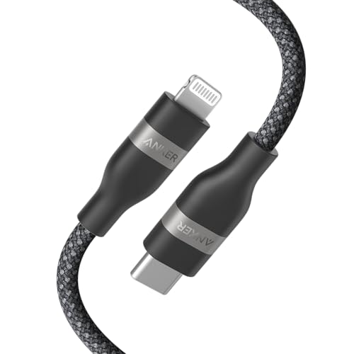 Anker Upcycled-Braided USB C to Lightning Charging Cable – 3 FT Ultra-Fast Charging Cord for i Phone 14/13/12/11 Series – Eco-Friendly, High-Speed Power Delivery with MFi Certification for Seamless Device Compatibility