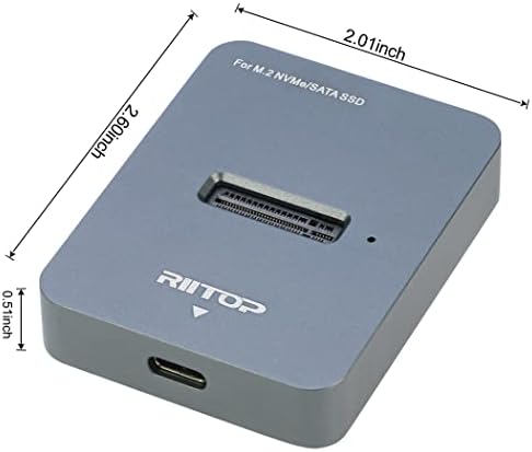 RIITOP M.2 to USB-C Docking Station: High-Speed NVMe & SATA SSD Reader for Enhanced Data Transfer, Compact Design, and Plug-and-Play Convenience – Perfect for Professionals and Tech Enthusiasts