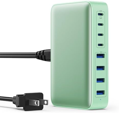 200 W Ga N III USB C Charging Hub – 6-Port Fast Charging Station for Laptops and Devices – PD 65 W Compatible with Mac Book Pro, i Pad, i Phone 15/16, Galaxy S23/S24, Steam Deck & More – Ultimate Universal Charger for Home, Office & Travel