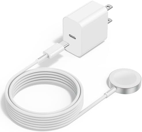 Revolutionary 2-in-1 Magnetic USB-C Charger for Apple Watch & i Phone – 3 ft Fast Charging Cable for Series Ultra/9/8/7/6/SE/SE2/5 & i Phone 14/13/12/11 Pro/Pro Max – Ultimate Convenience, Enhanced Compatibility, and Robust Durability for Modern Tech Users