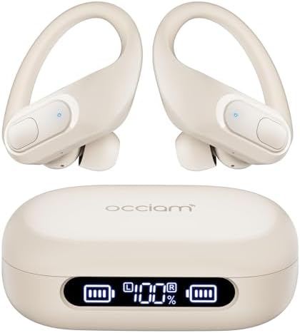 Unleash Your Workout Potential with Occiam Sport Wireless Earbuds – 96 Hours of Uninterrupted Playtime, Ergonomic Design for Ultimate Comfort, Exceptional Sound Quality, and Wide Compatibility – Perfect for Gym Sessions, Running, and Everyday Use – Striking Sky Blue Aesthetic
