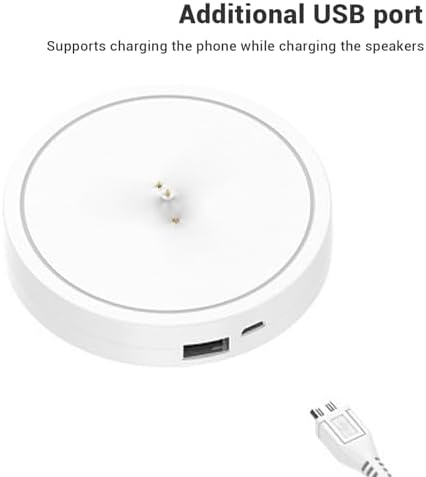 Universal Charging Dock for Ears Boom 3, Megaboom 3, Blast & Megablast – Quick Charge Replacement Station with USB Connectivity (White) – Stylish & Compact Power Solution for Music Lovers on the Go
