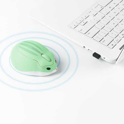 Whimsical Wireless Hamster-Shaped Mouse for Laptops and PCs – Silent 3-Button Ergonomic Design with Random Color Cable Clip – Perfect Portable Accessory for Animal Lovers and Productivity Seekers